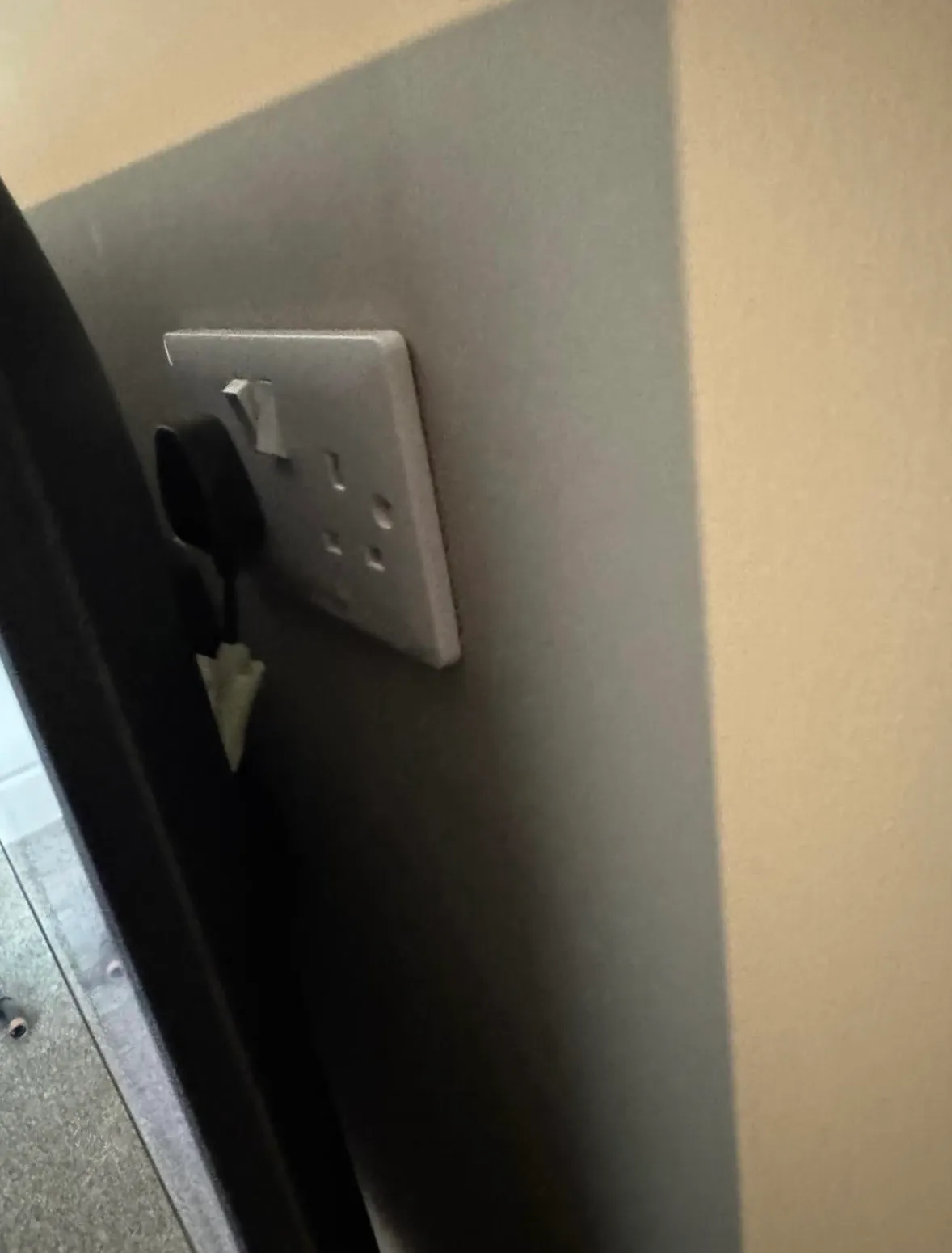 Television socket installed for a clean, cable-free setup