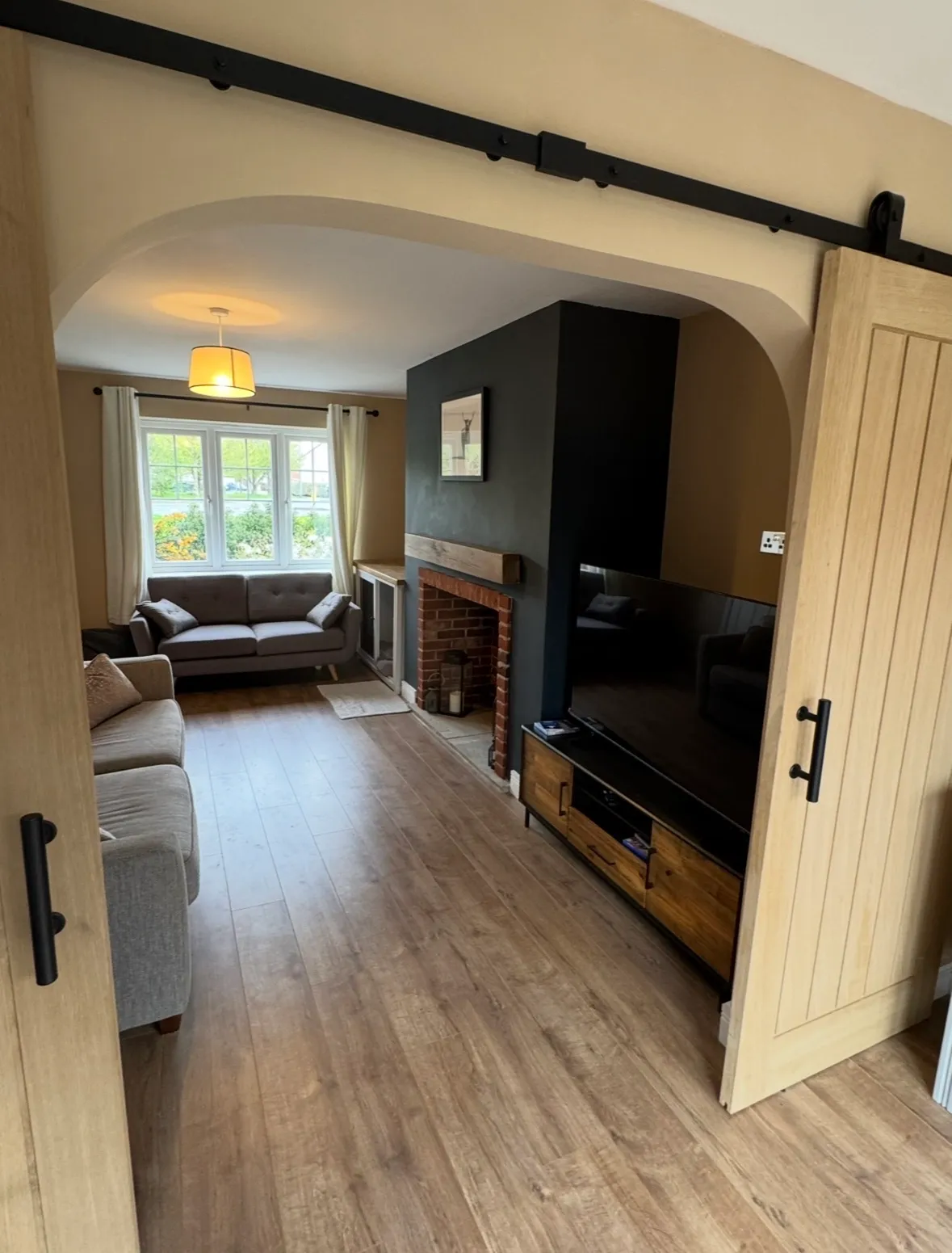 Ibstock living room during redecoration