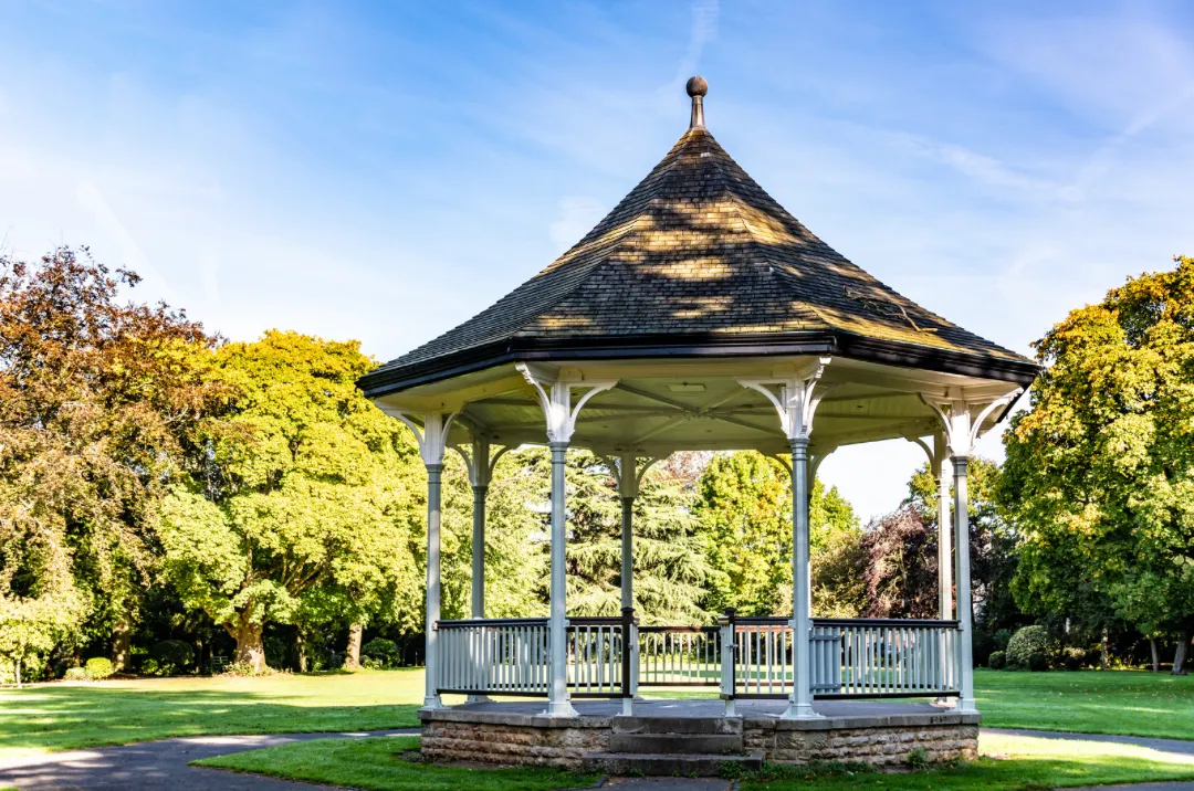 Bandstand in a park at Church Gresley